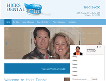 Tablet Screenshot of hicks-dental-palatka.com